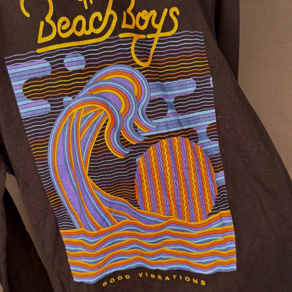 The Beach Boys Good Vibrations Wave Graphic Black Long Sleeve Shirt‎ L - Picture 3 of 4